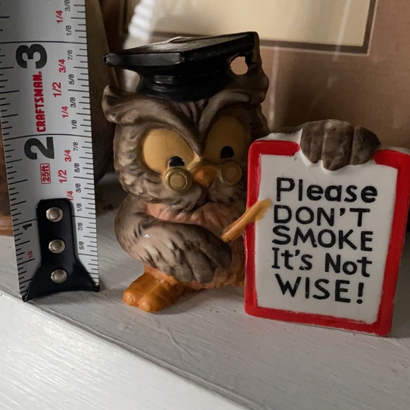 Vintage 1970’s “Don’t Smoke” Owl Nic Nac - Picture 2 of 4